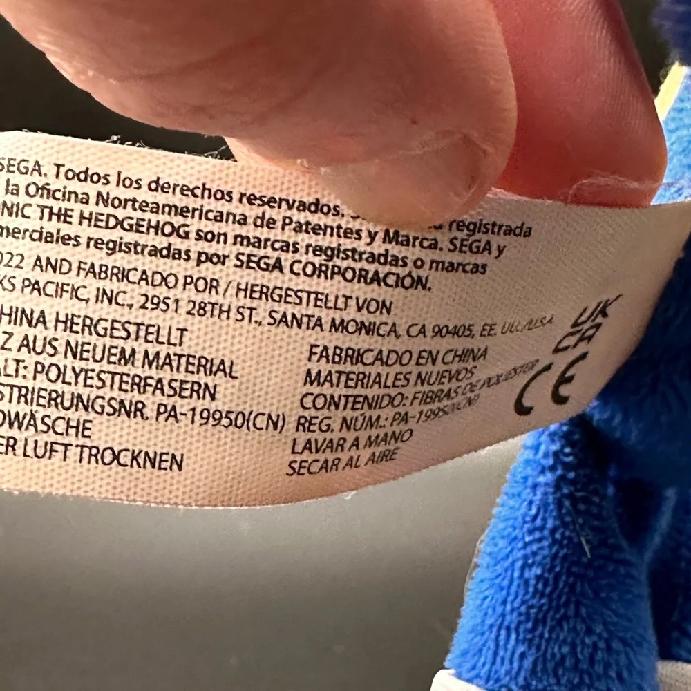 Sega Sonic Hedgehog Plush 30th Anniversary Jakks Pacific Stuffed Animal 9